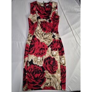 calvin klein scuba sheath floral dress Size 4 NWOT